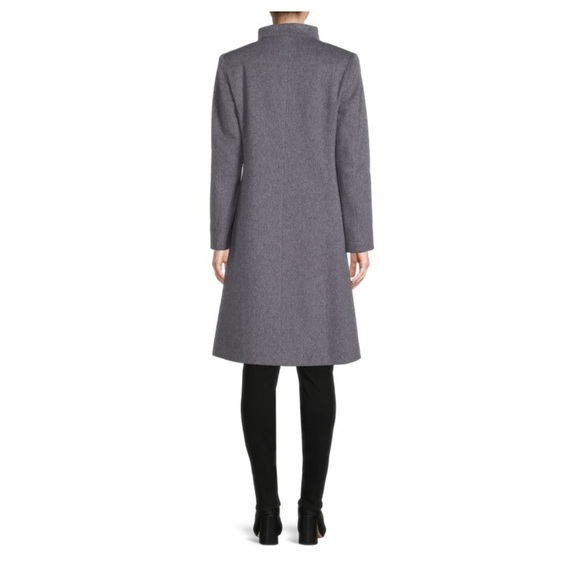Cinzia Rocca Heathered Virgin Wool Blend Coat - Picture 3 of 5